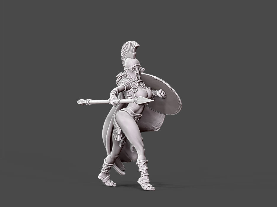 Spartan Godess - 35mm scale 3D print model_4