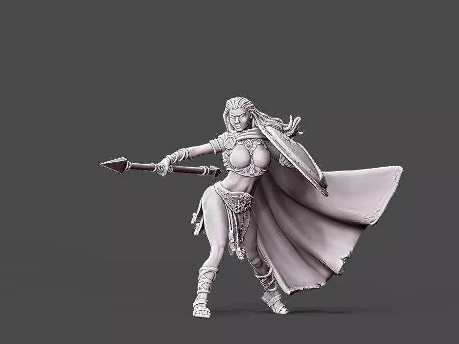 Spartan Godess - 35mm scale 3D print model_0