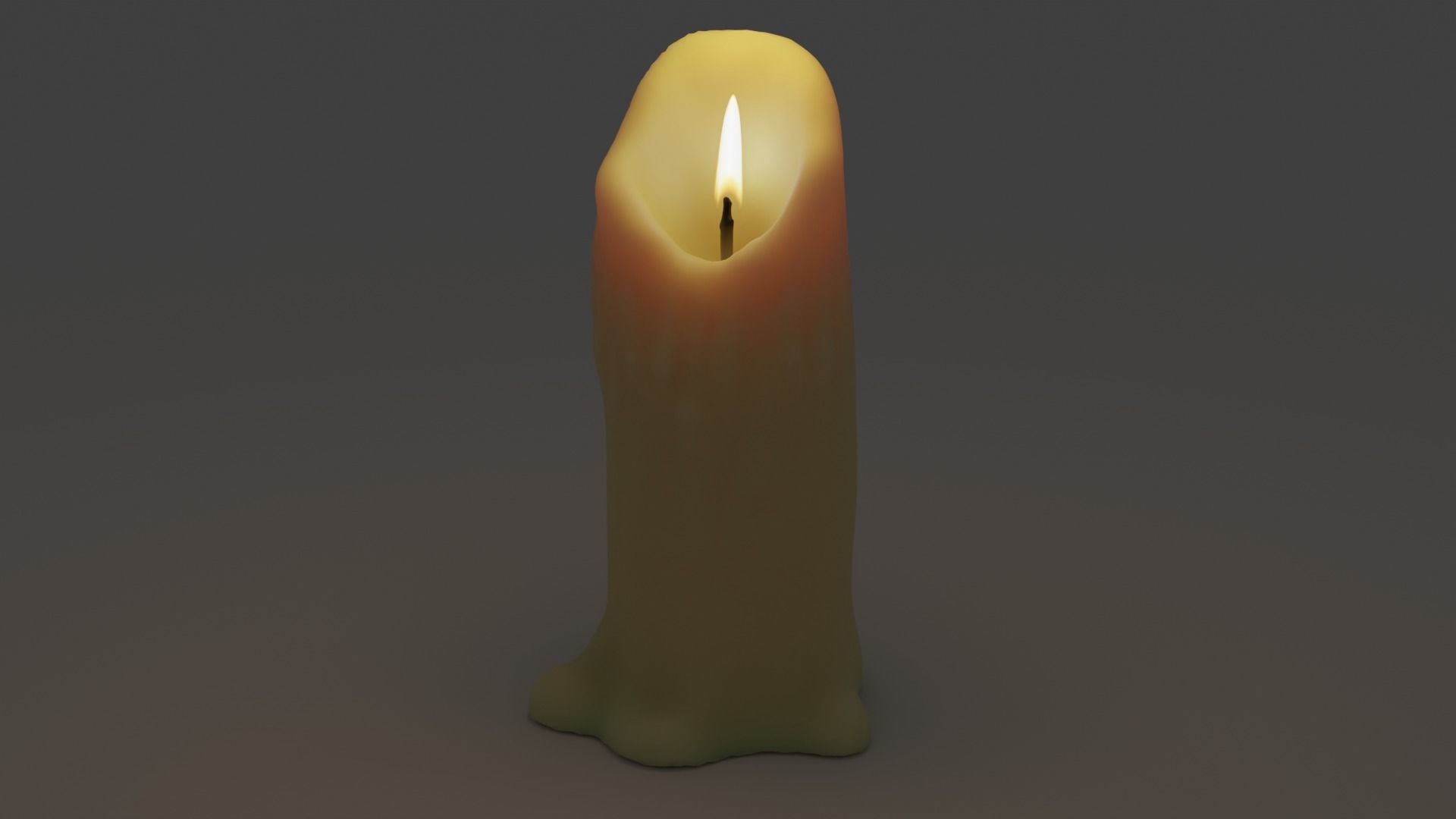 Candle 3D model_2