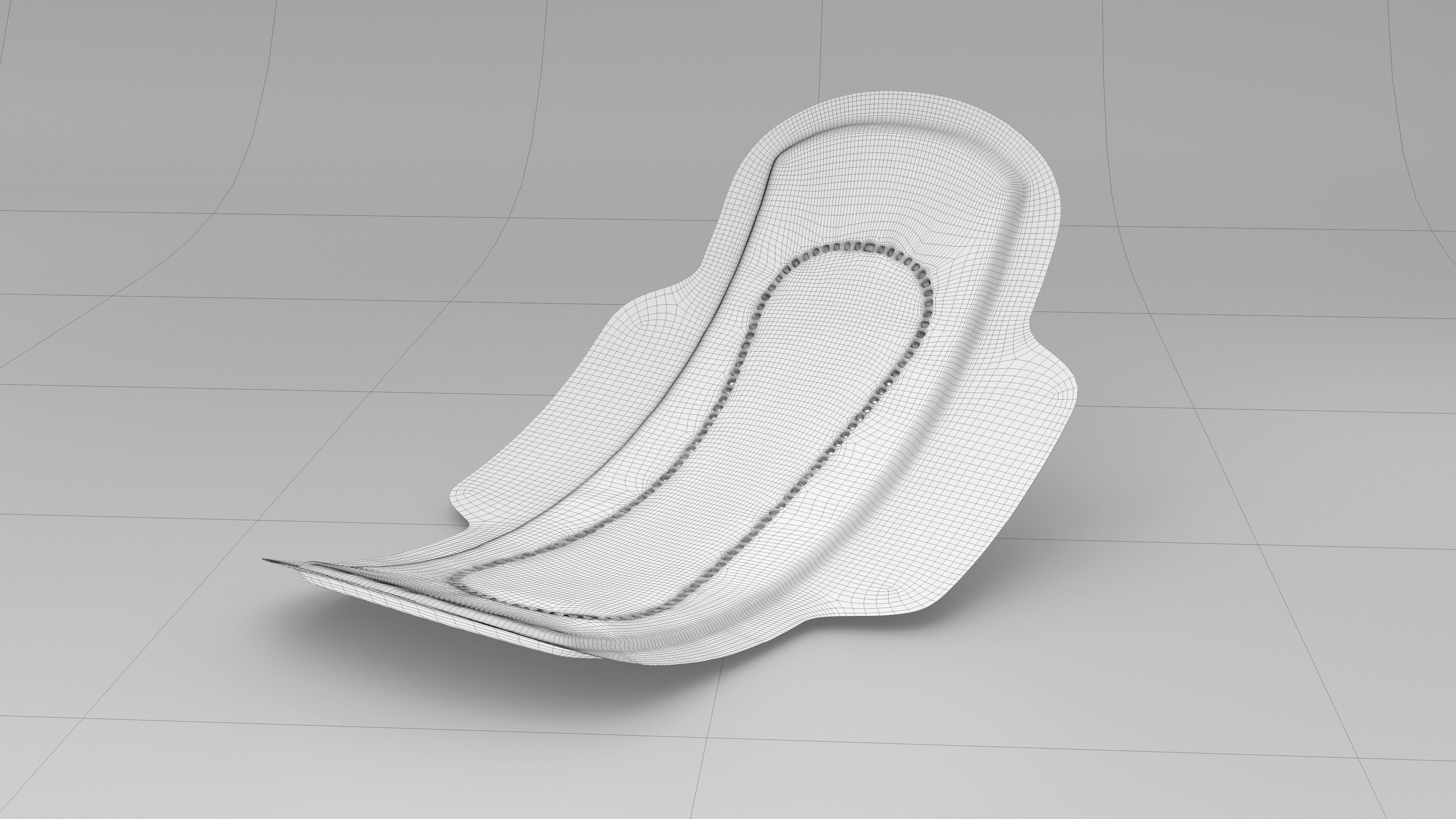 Sanitary Napkin Pad 3D model_11