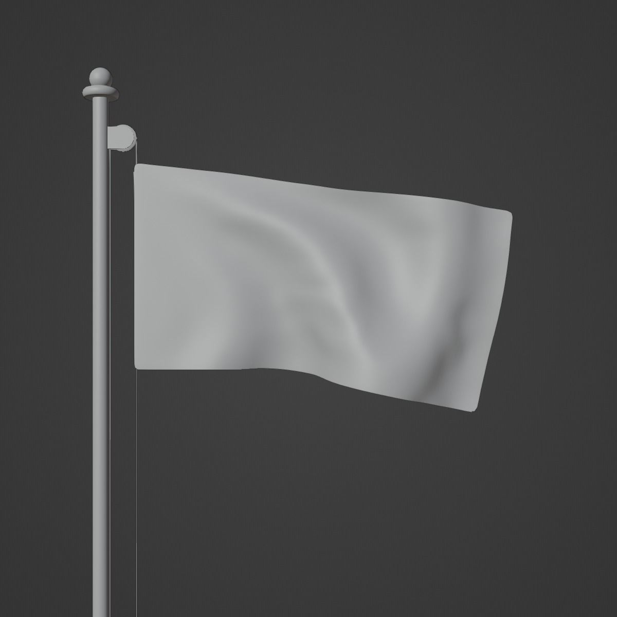 Flag of the Serbia Low-poly 3D model_7