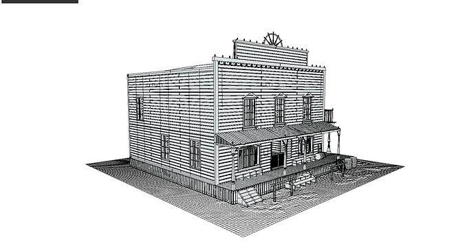 Western Buildings Collection Low-poly 3D model 5