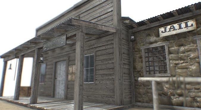 Western Buildings Collection Low-poly 3D model 7