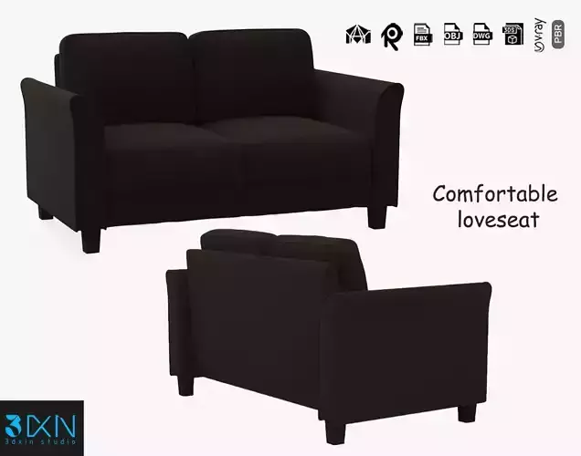 Lifestyle Solutions Watford Loveseat 3D model