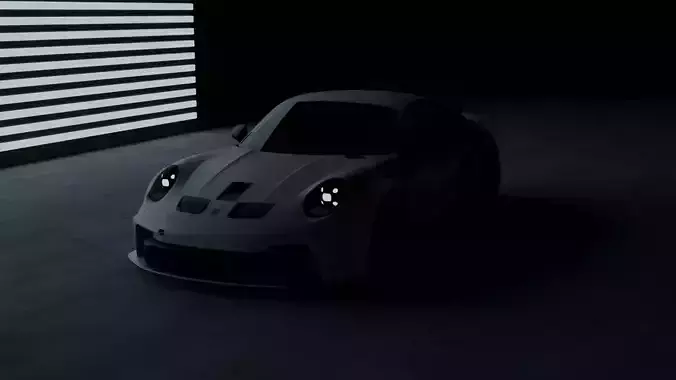 Porsche 911 GT3 Brabus Low-poly 3D model