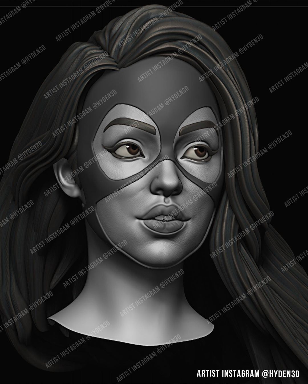 SPIDERWOMAN SYDNEY SWEENEY HEAD 3D print model_2