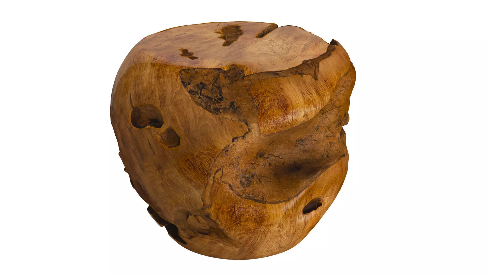 Teak Root Ball Coffee Table Oculta Stump 3D model_0