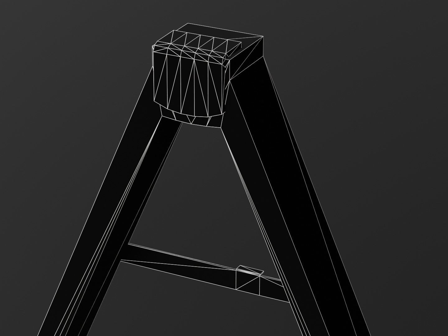 Guitar stand Low-poly 3D model_9