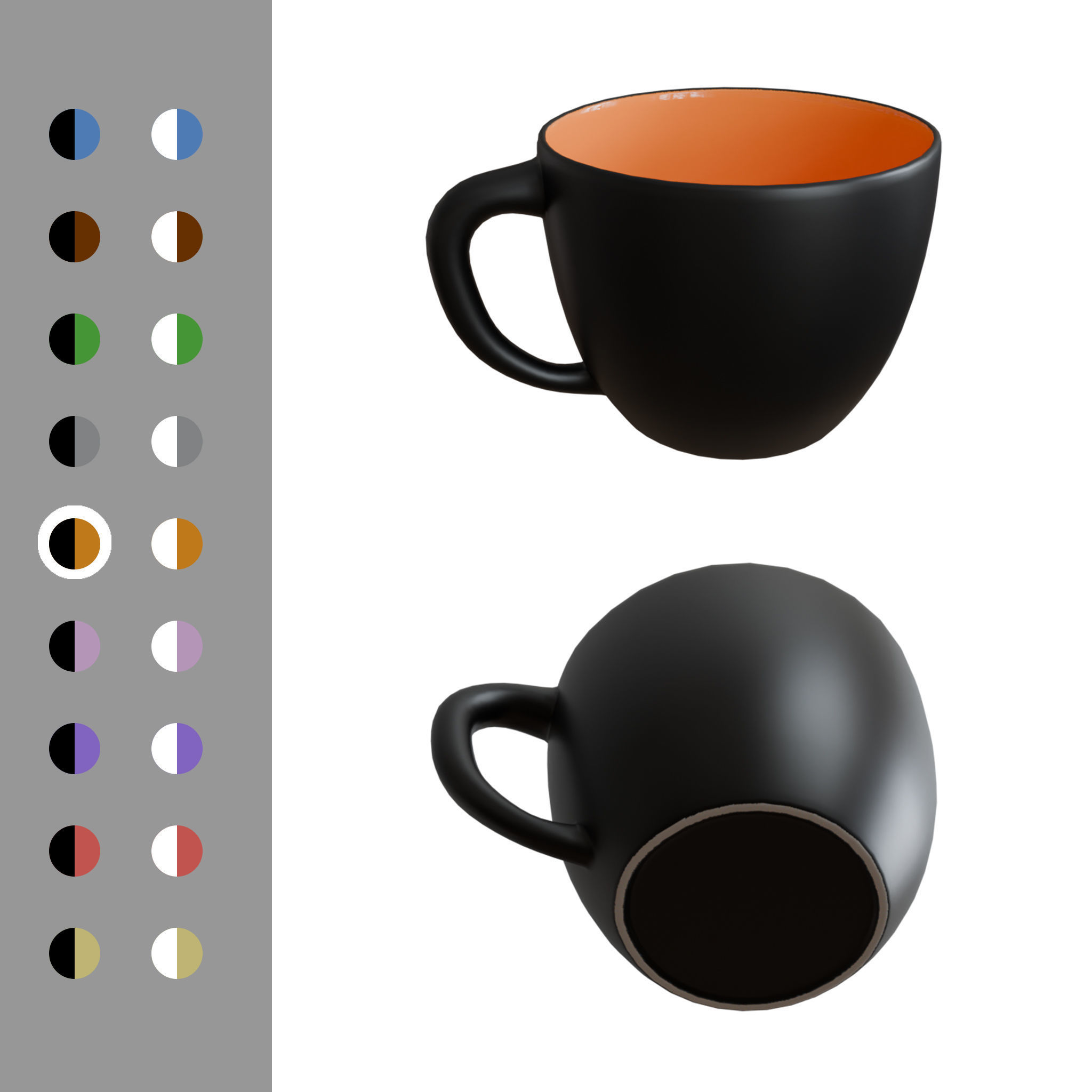 Cup 3D model Low-poly 3D model_4