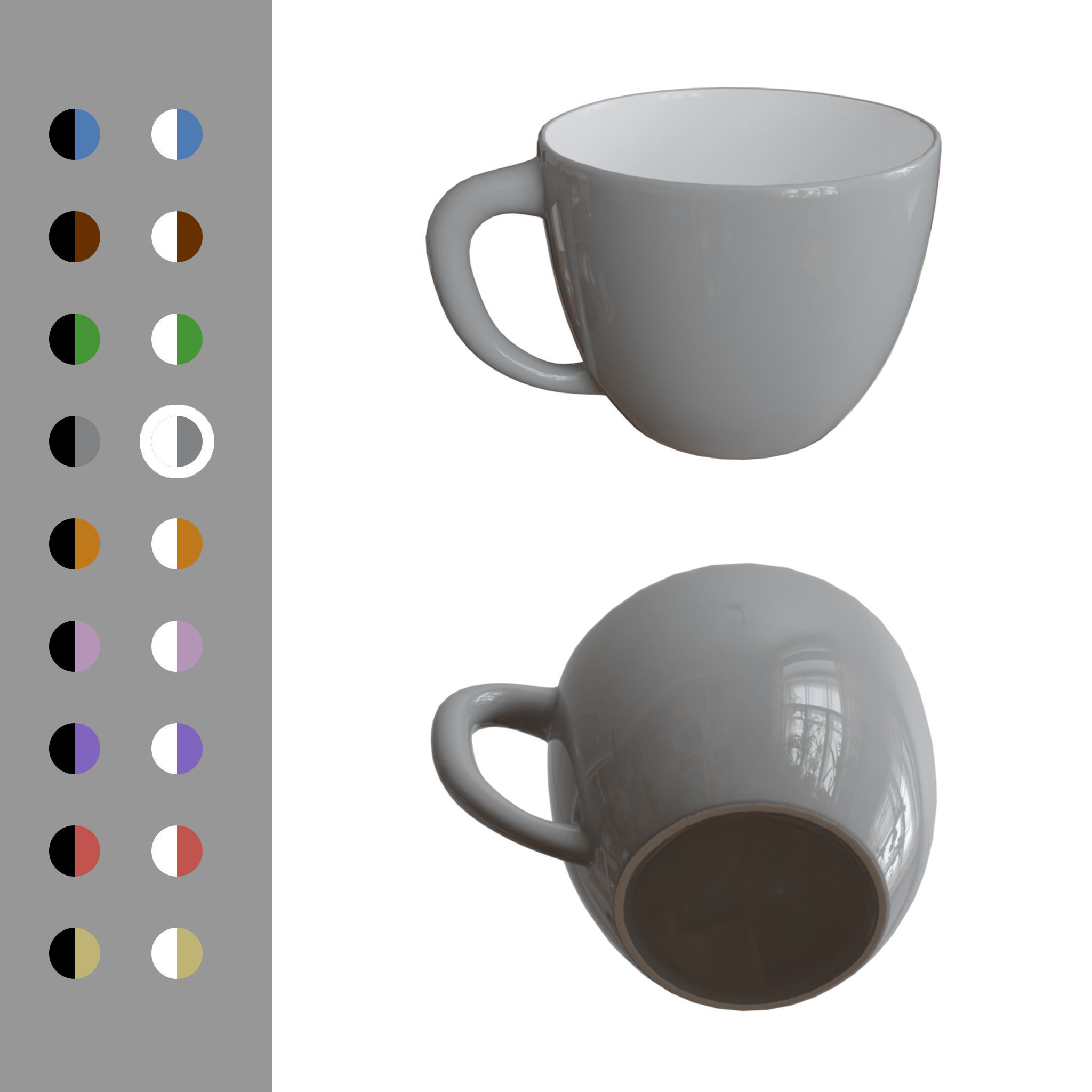 Cup 3D model Low-poly 3D model_12