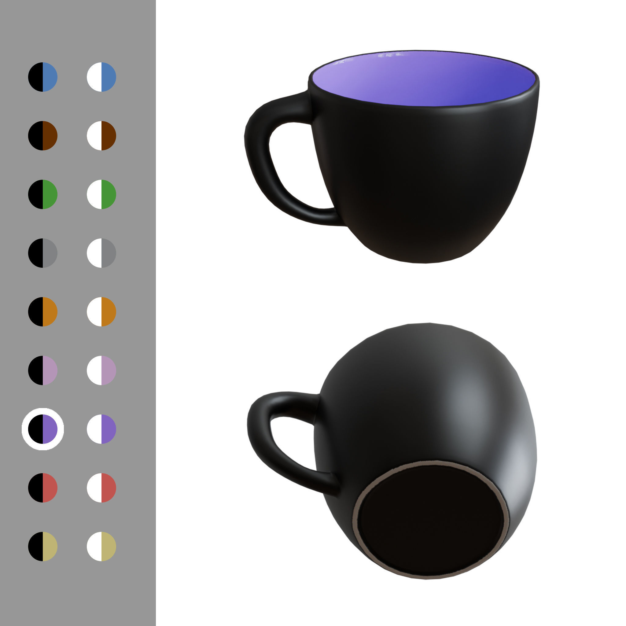 Cup 3D model Low-poly 3D model_6