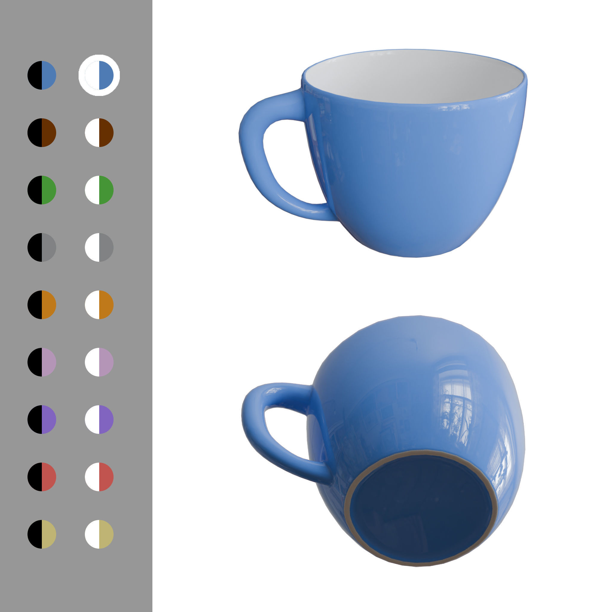 Cup 3D model Low-poly 3D model_9