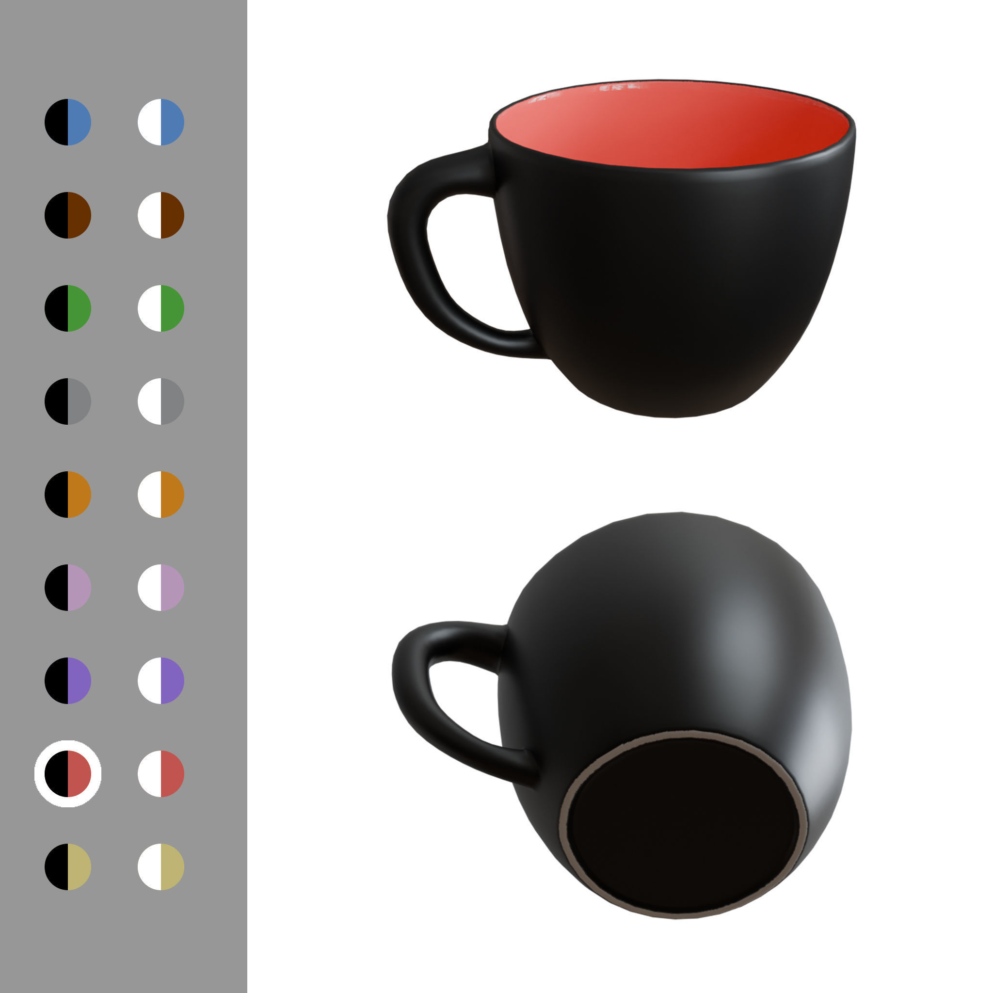 Cup 3D model Low-poly 3D model_7