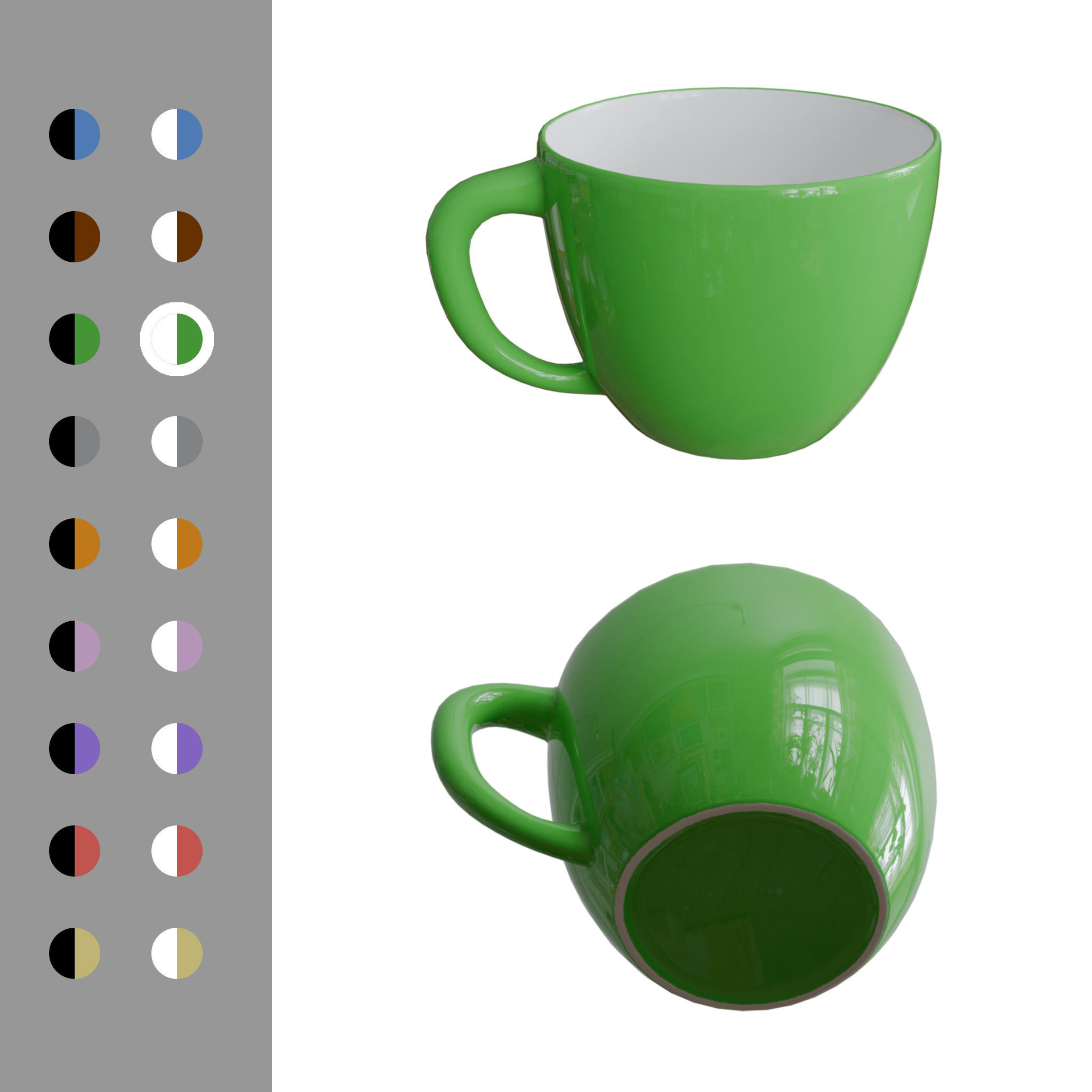 Cup 3D model Low-poly 3D model_11