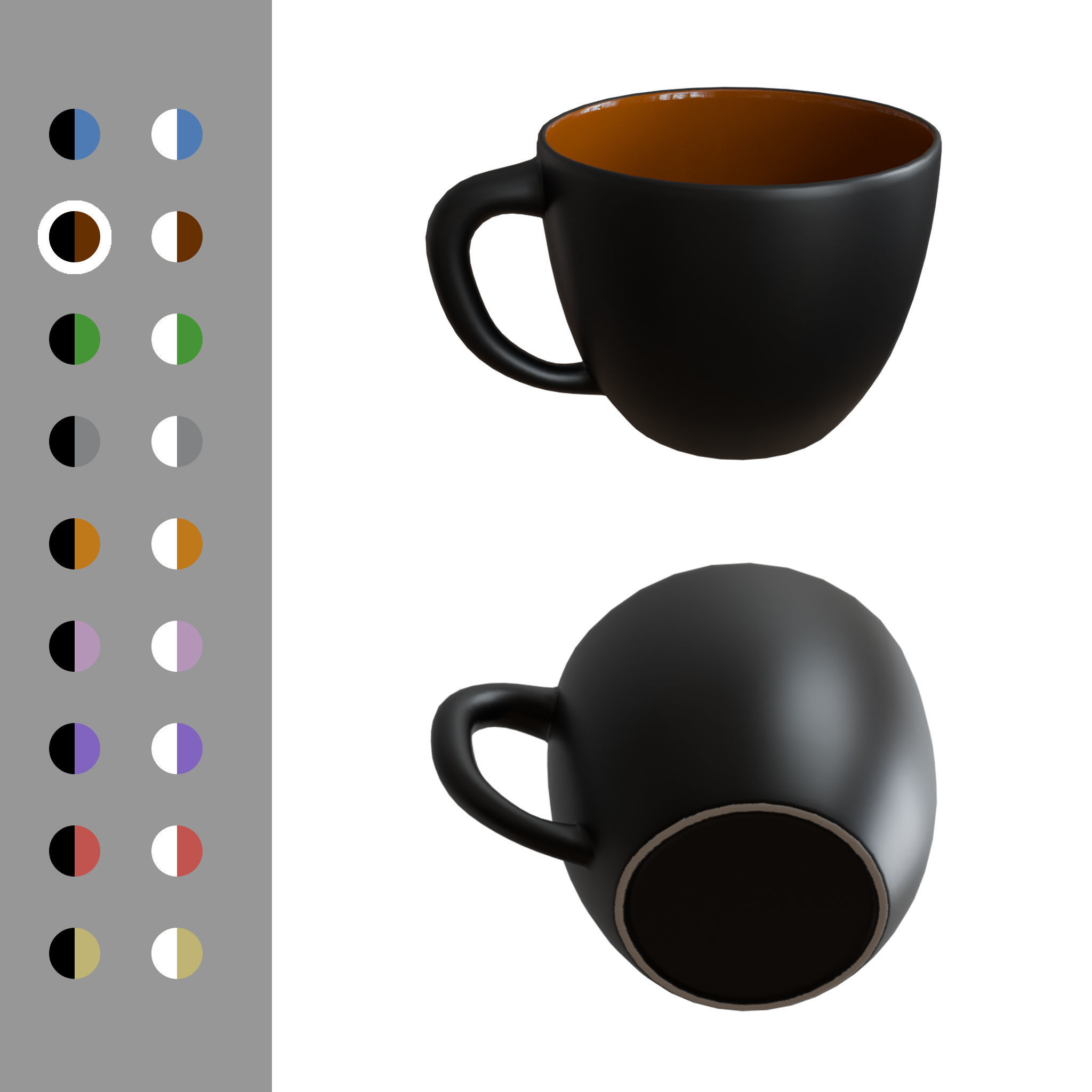 Cup 3D model Low-poly 3D model_1