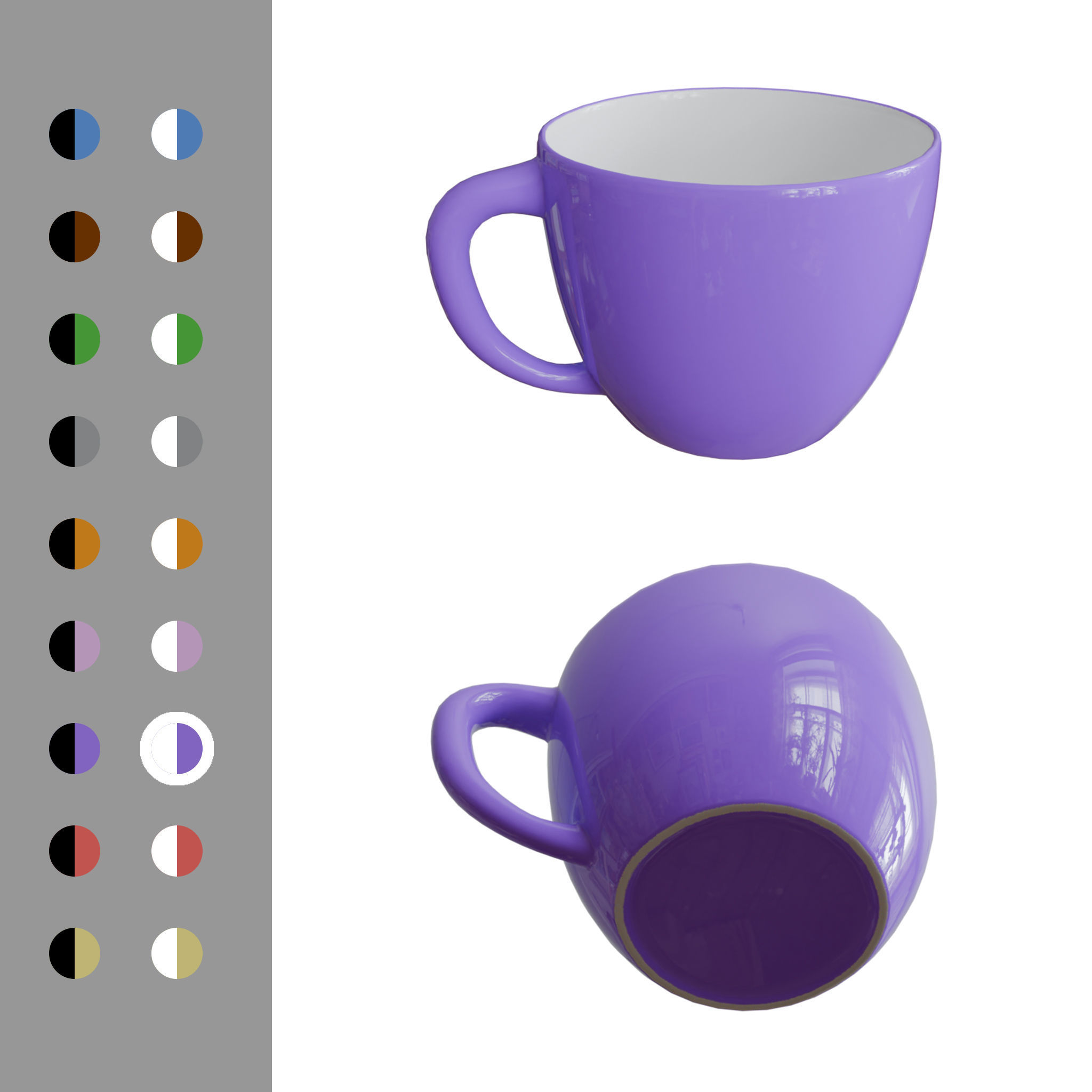 Cup 3D model Low-poly 3D model_15
