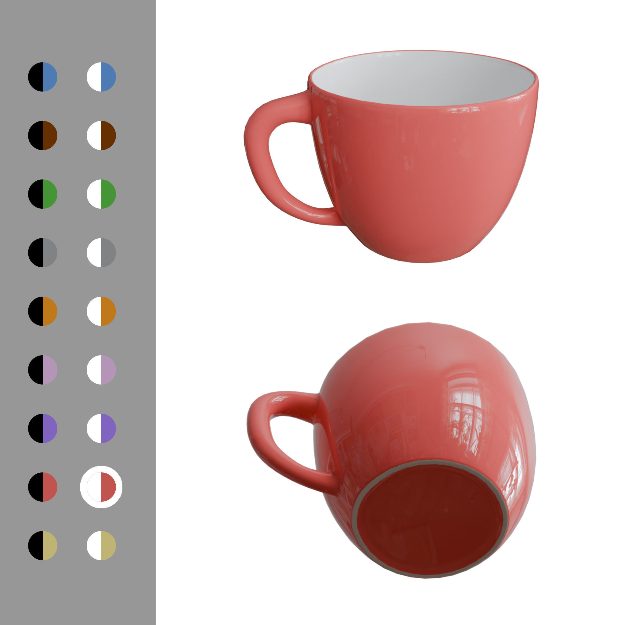Cup 3D model Low-poly 3D model_16