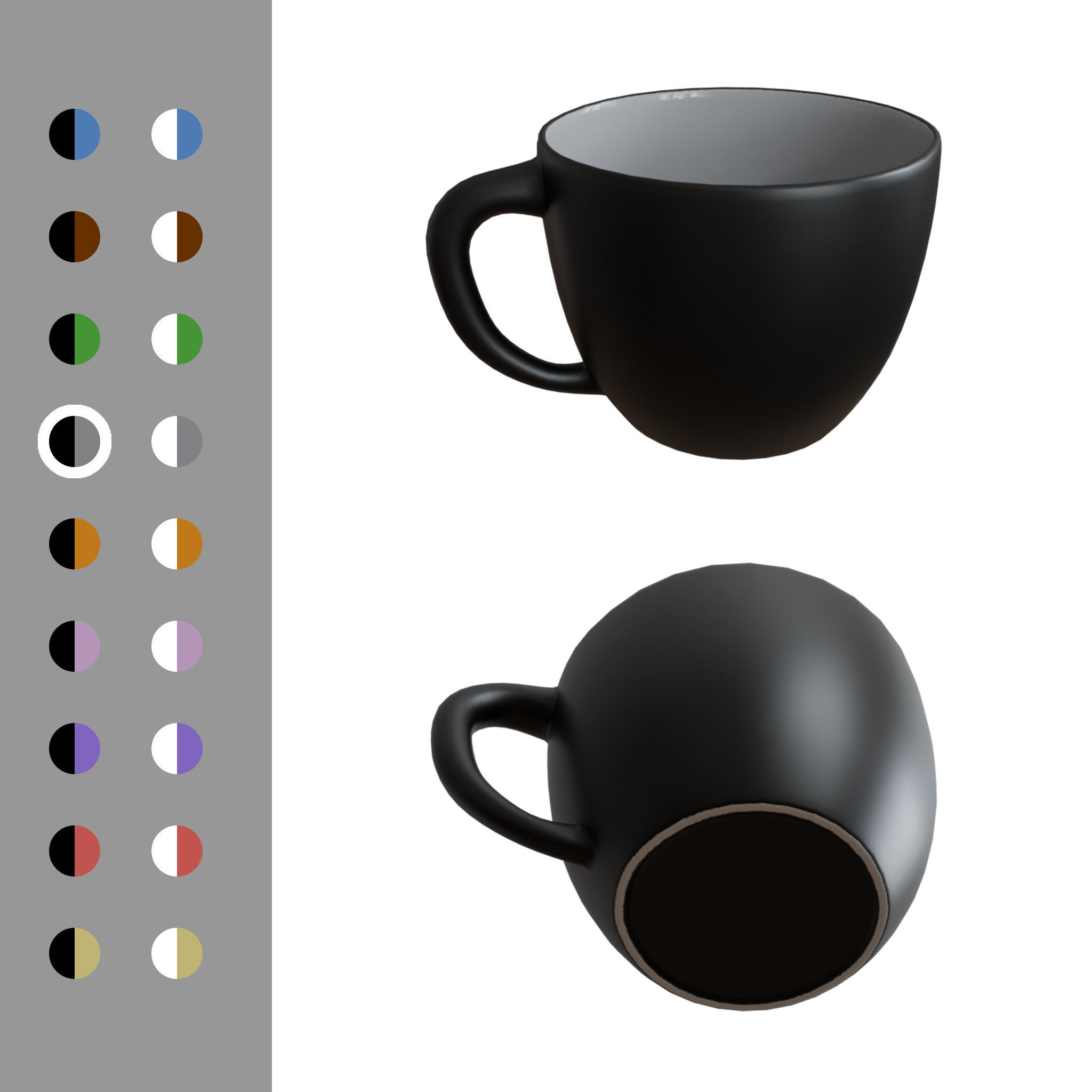 Cup 3D model Low-poly 3D model_3