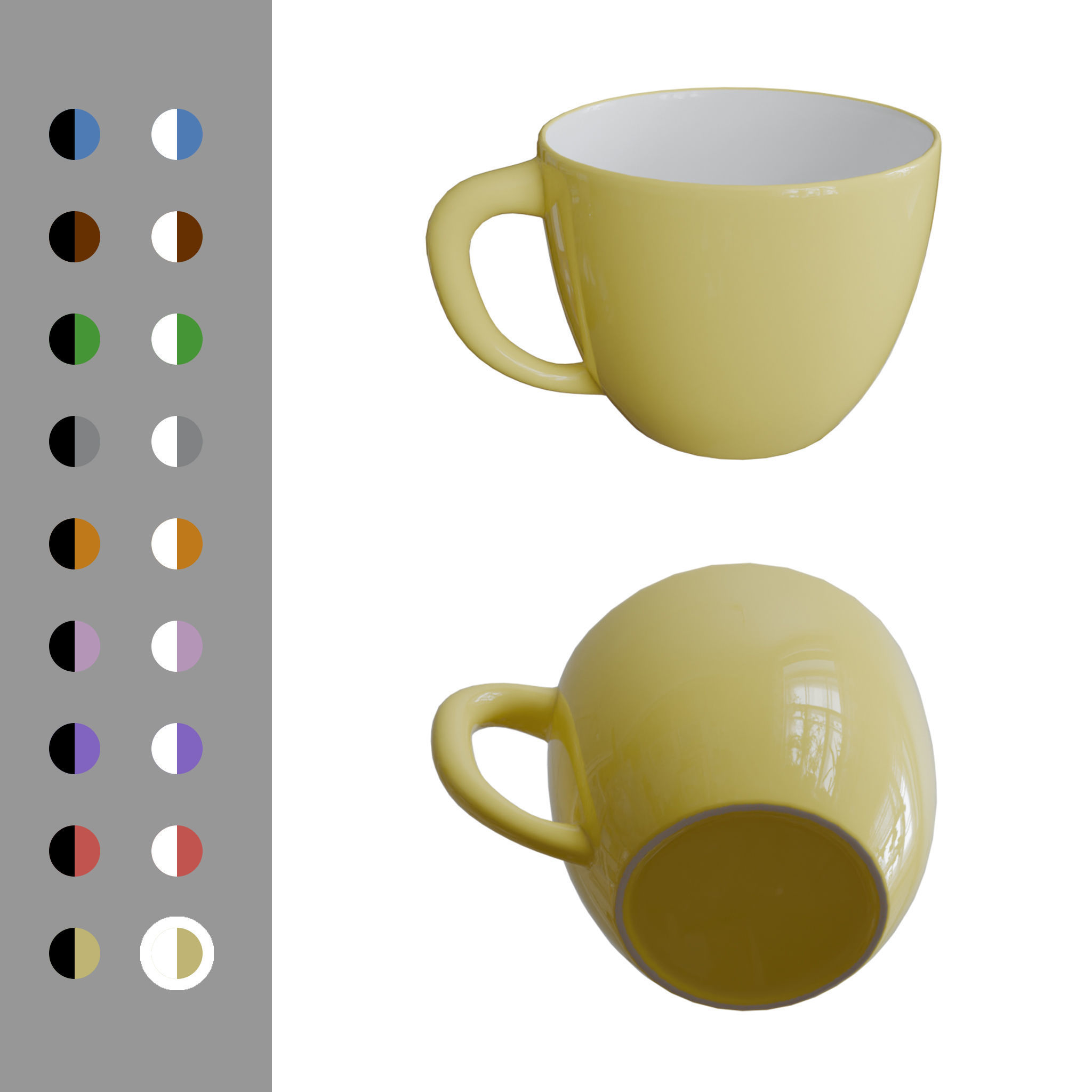 Cup 3D model Low-poly 3D model_17