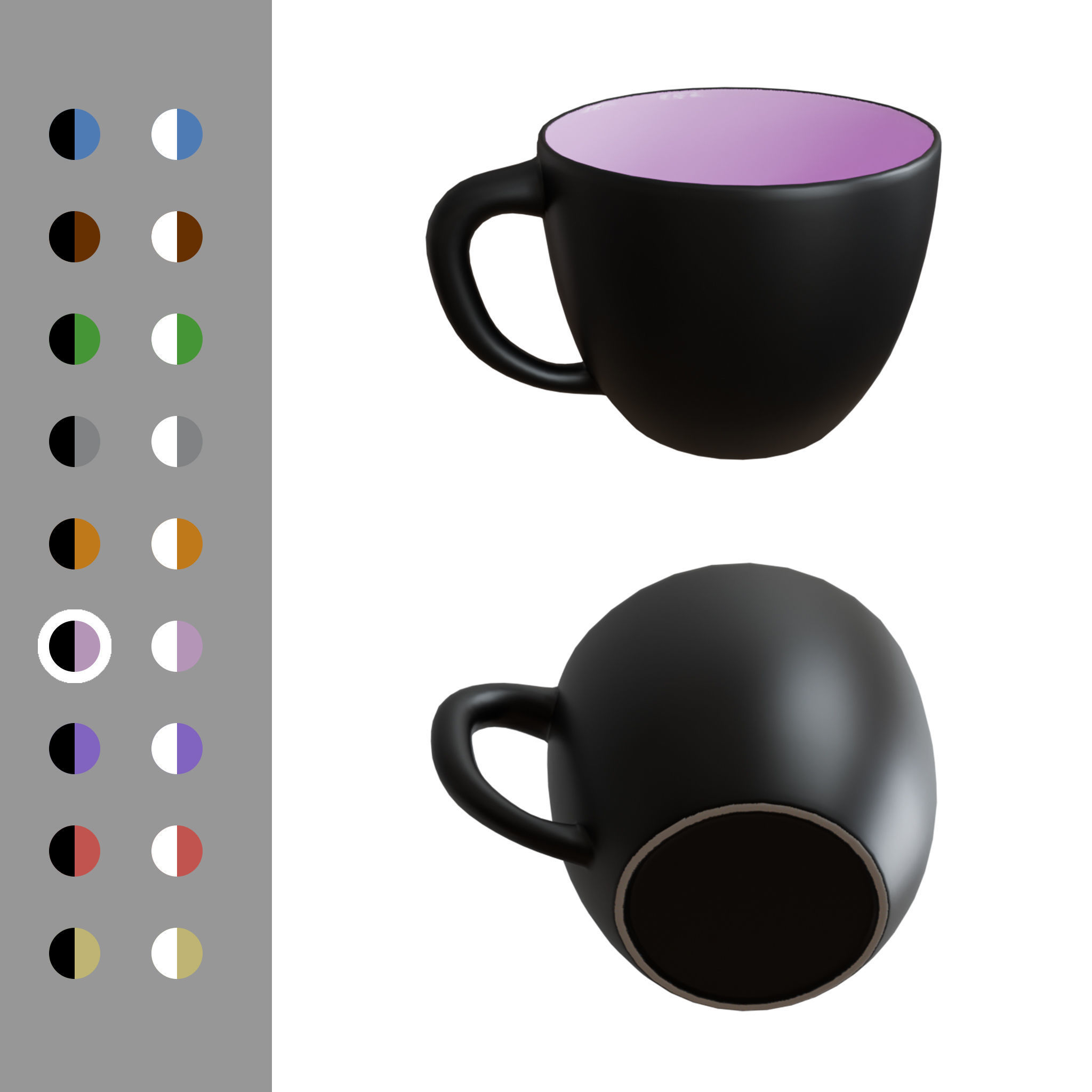 Cup 3D model Low-poly 3D model_5