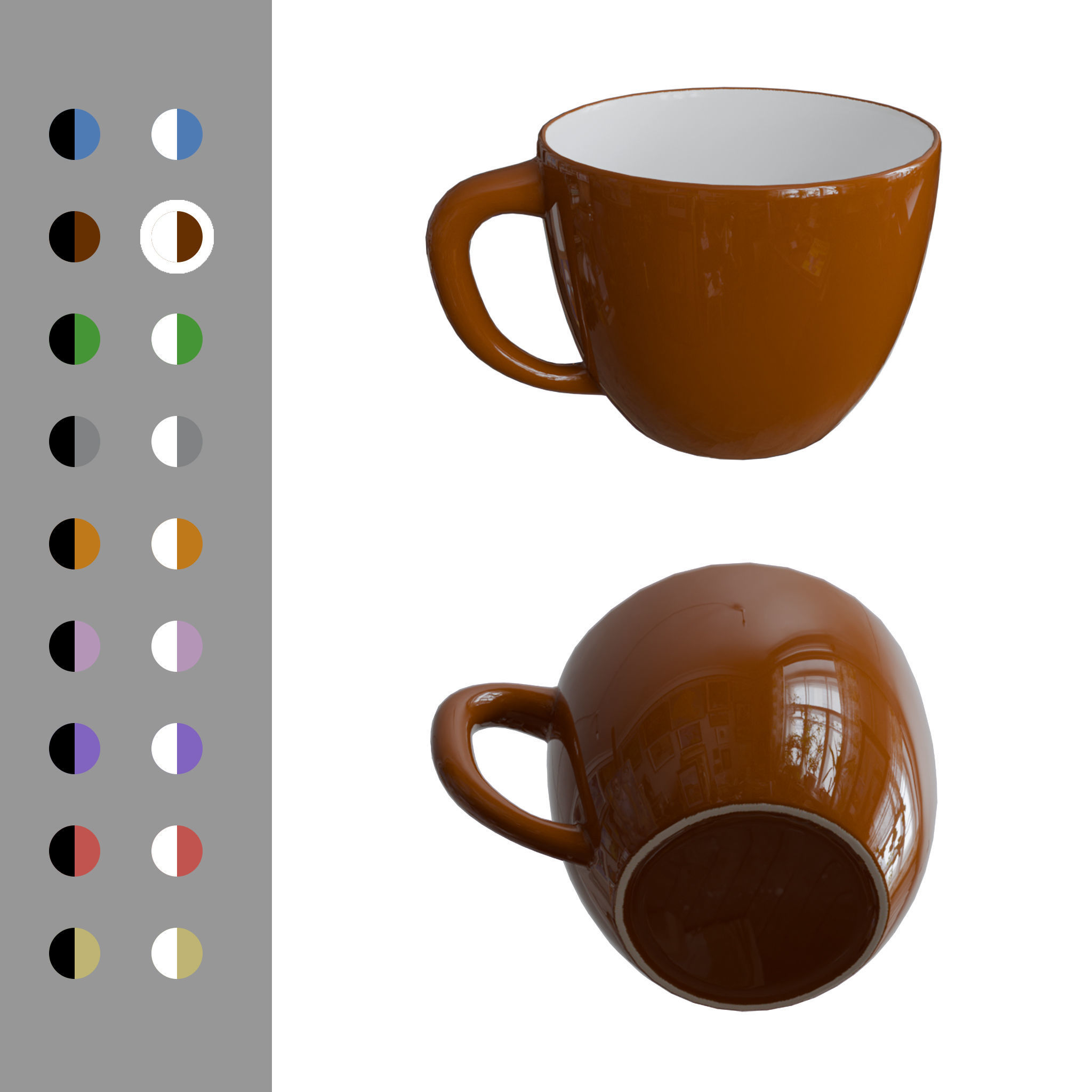Cup 3D model Low-poly 3D model_10