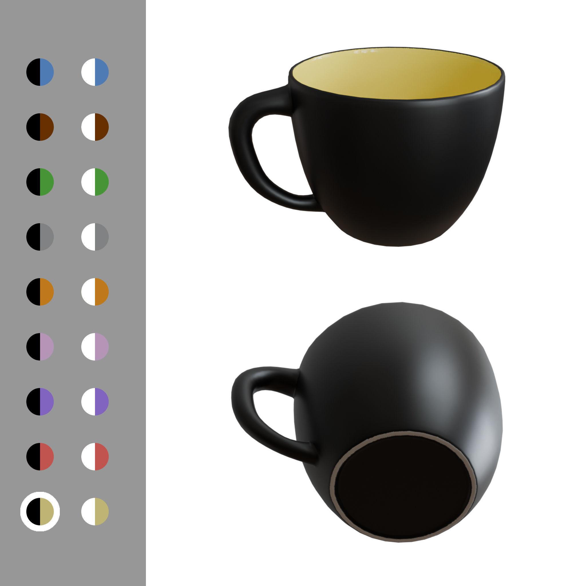 Cup 3D model Low-poly 3D model_8