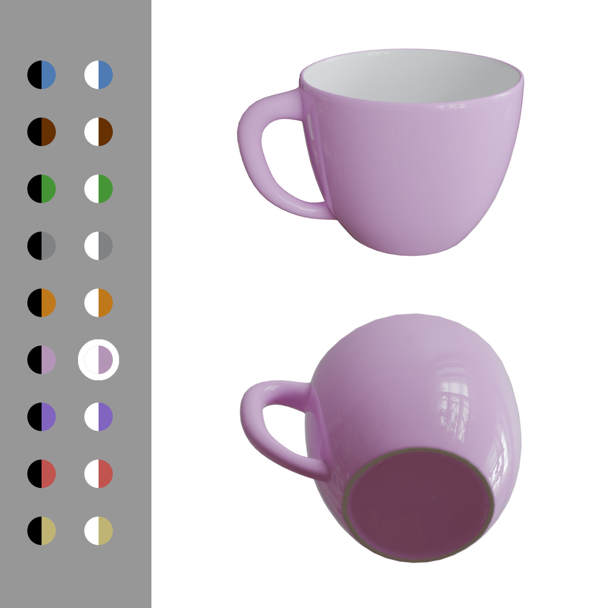 Cup 3D model Low-poly 3D model_14