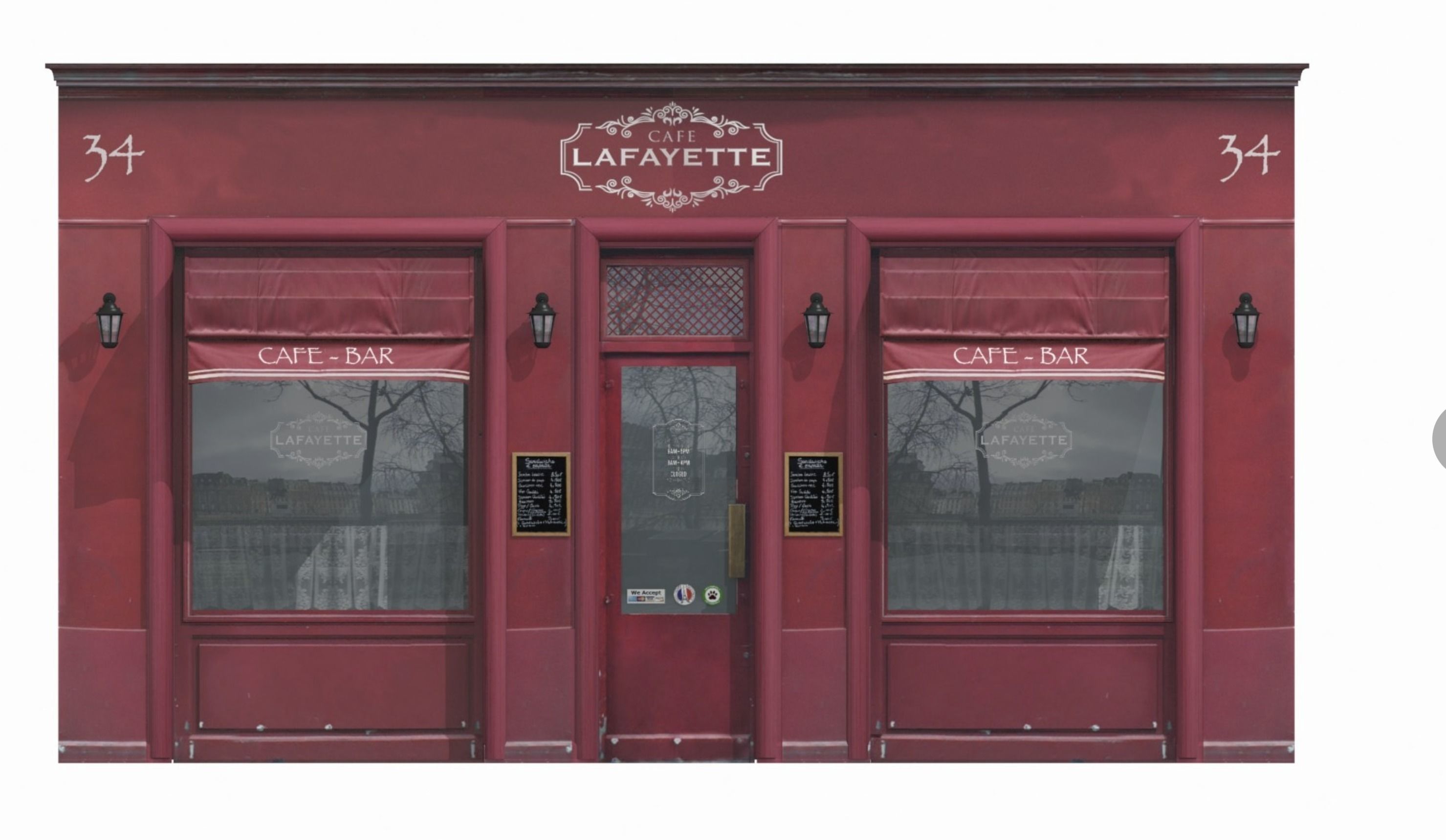 Store Facades Collection Low-poly 3D model_7