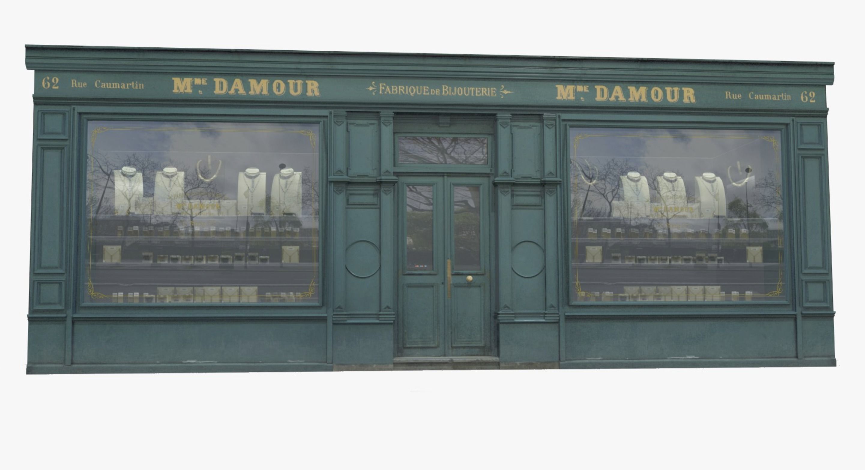 Store Facades Collection Low-poly 3D model_16