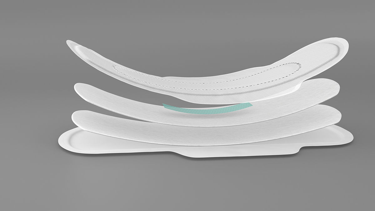 Sanitary Napkin Pad 3D model_3