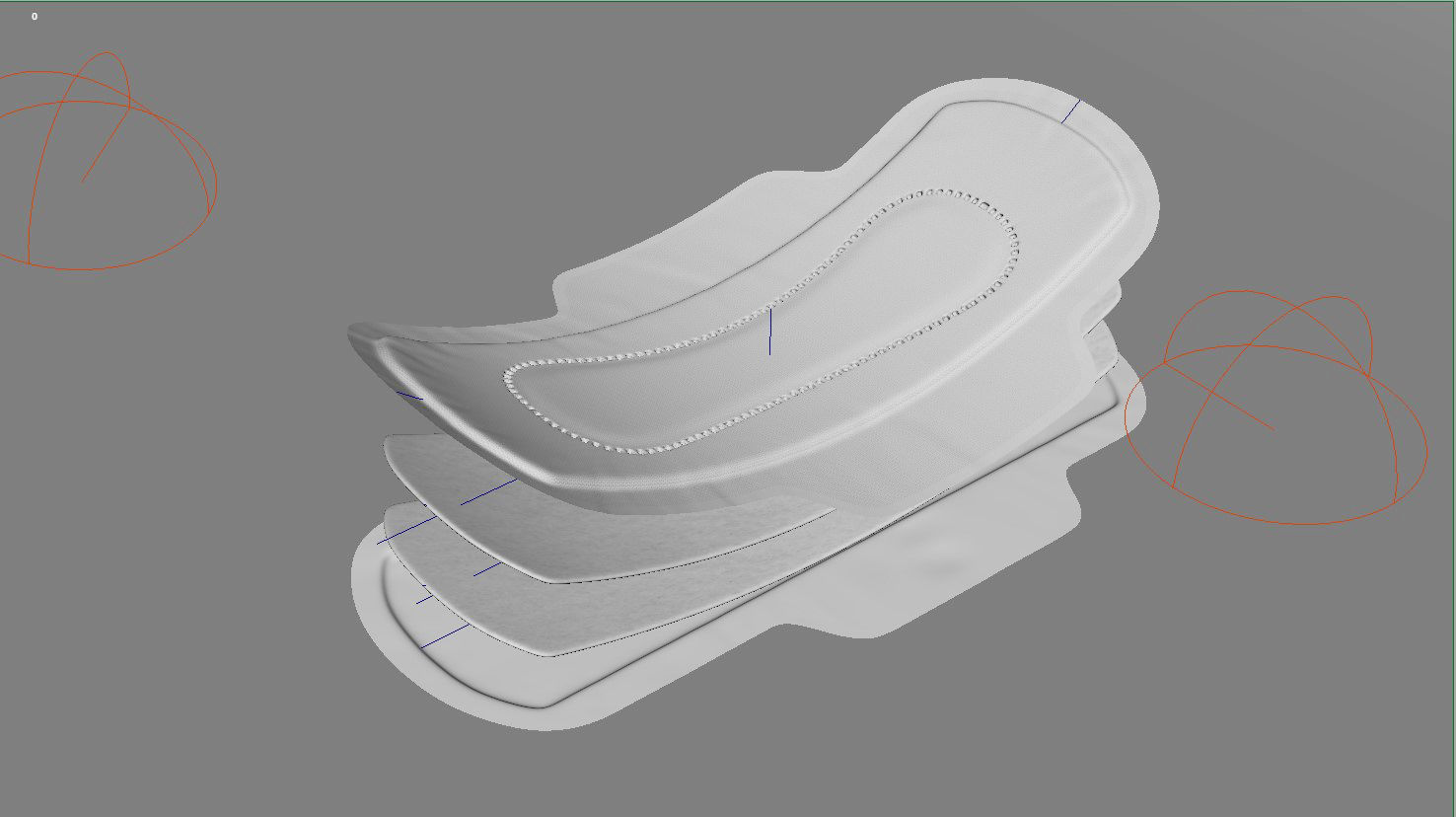 Sanitary Napkin Pad 3D model_15