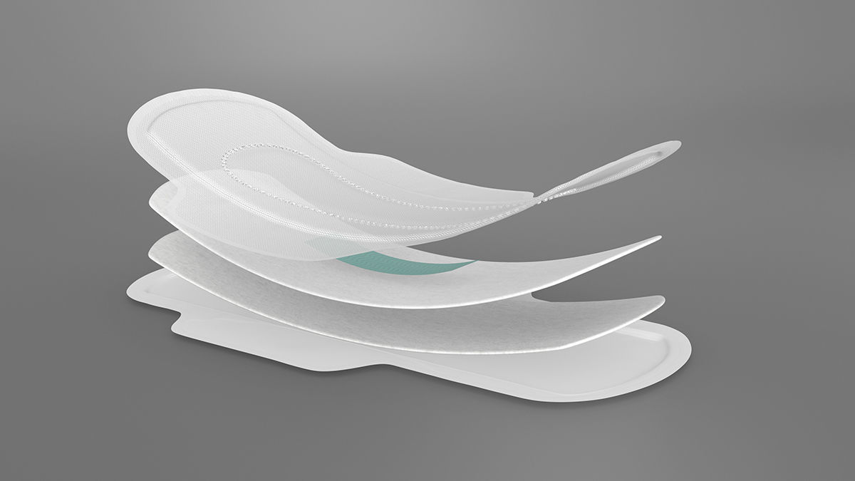 Sanitary Napkin Pad 3D model_1