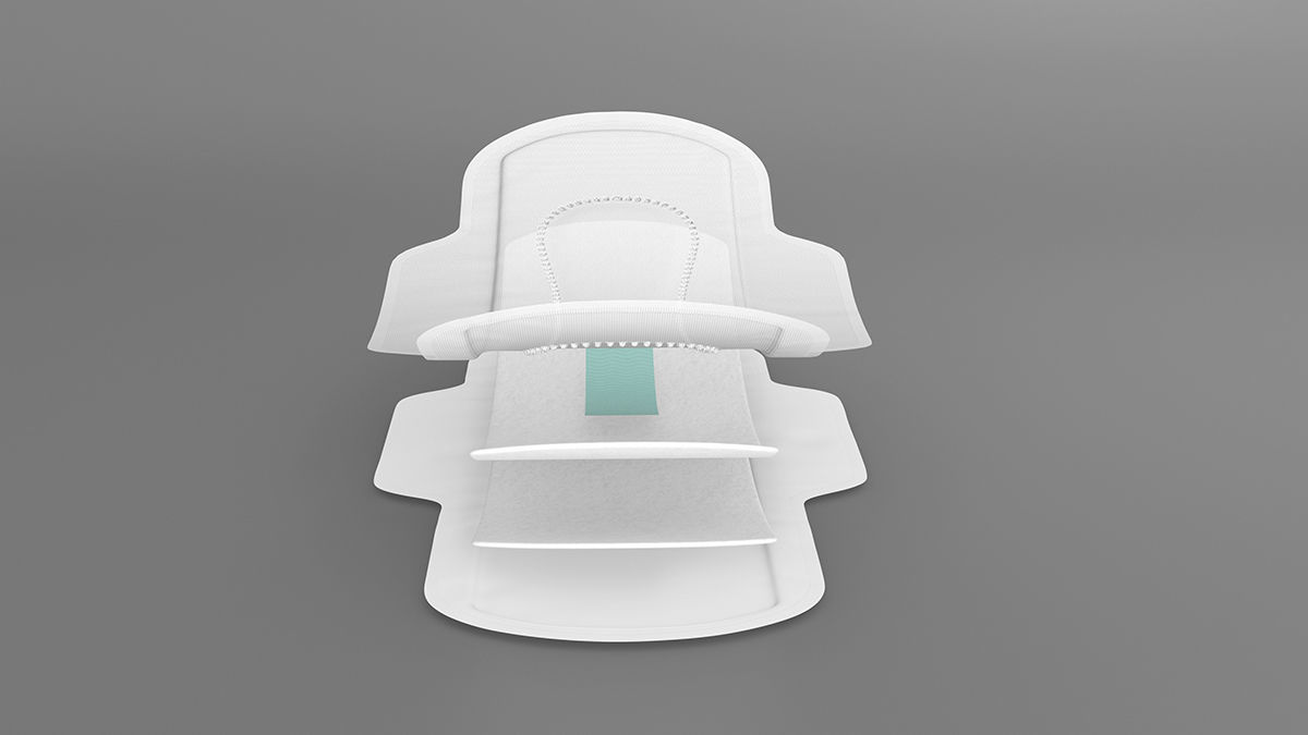 Sanitary Napkin Pad 3D model_4