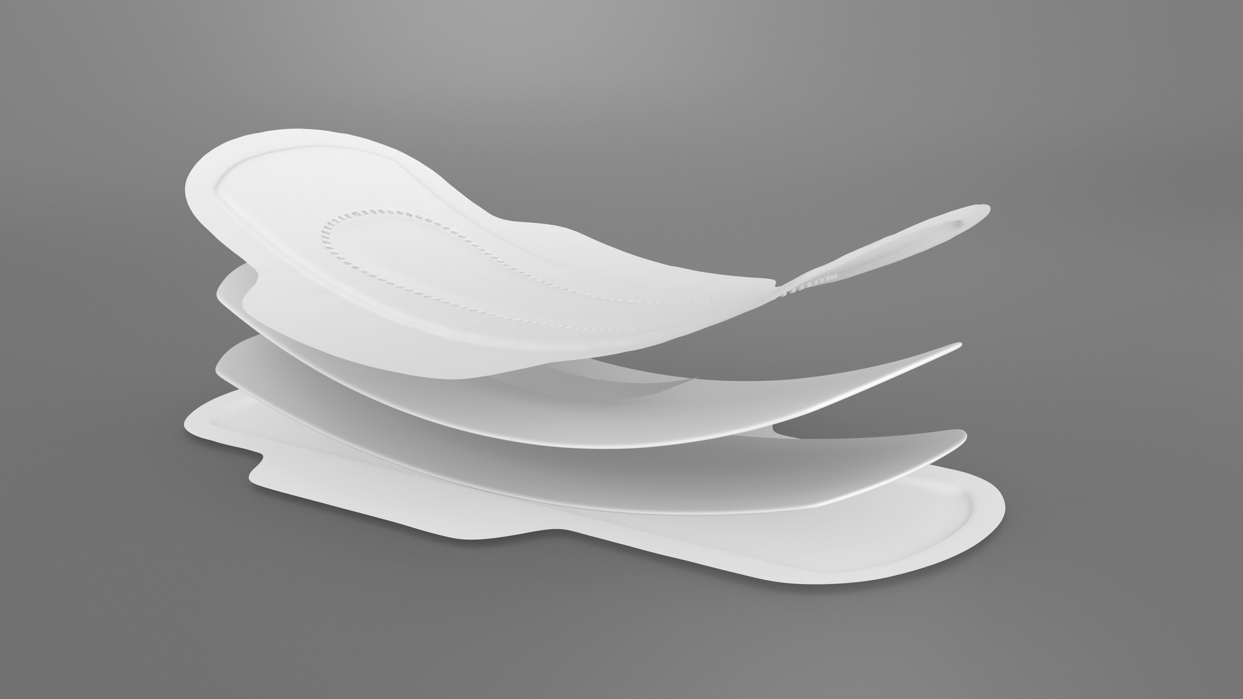 Sanitary Napkin Pad 3D model_11