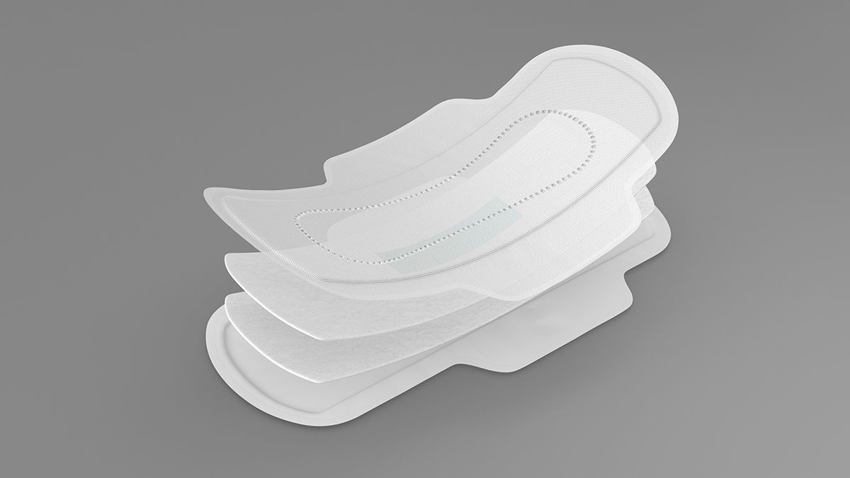 Sanitary Napkin Pad 3D model_2