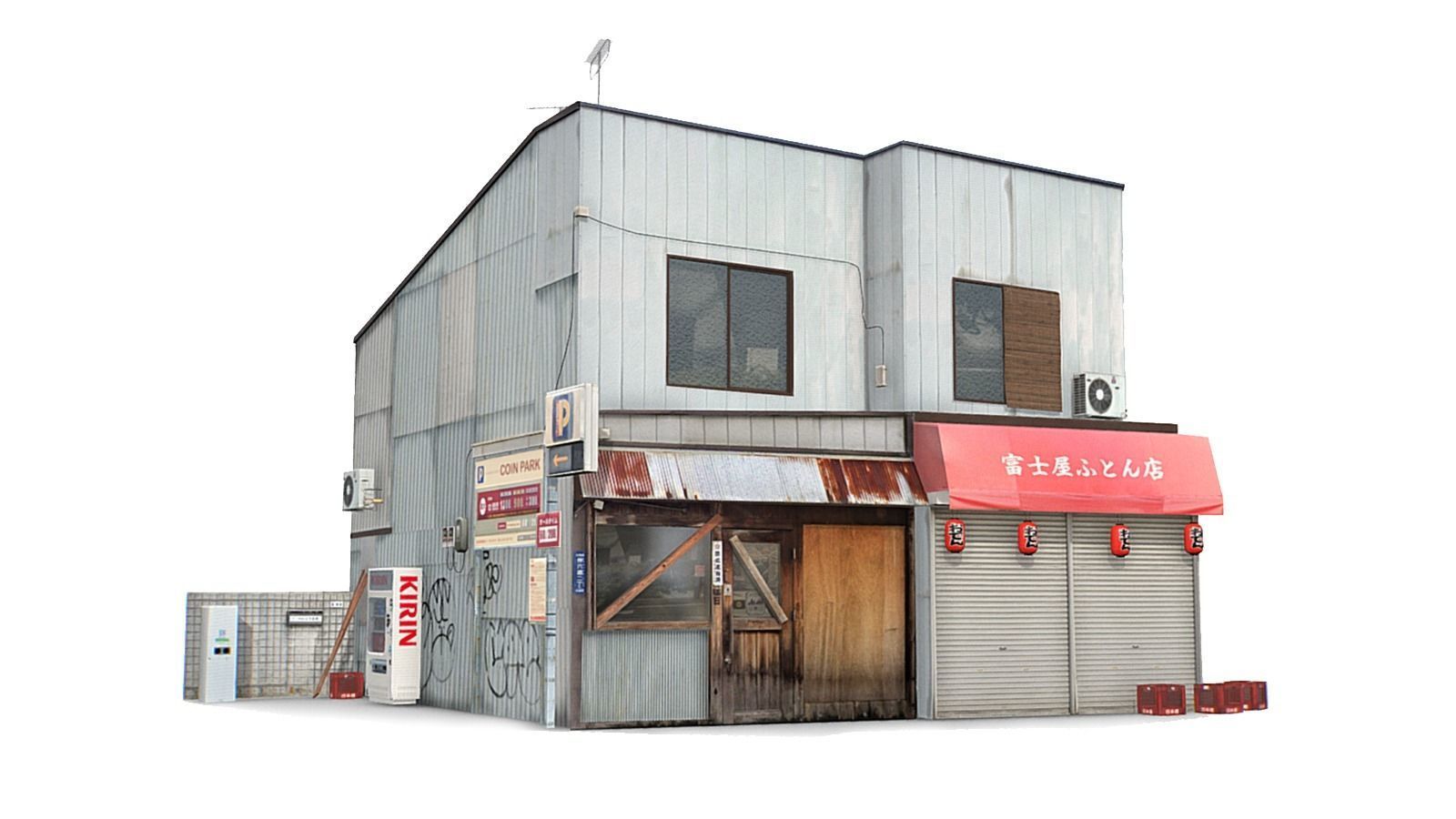 Tokyo Buildings Collection Low-poly 3D model_1