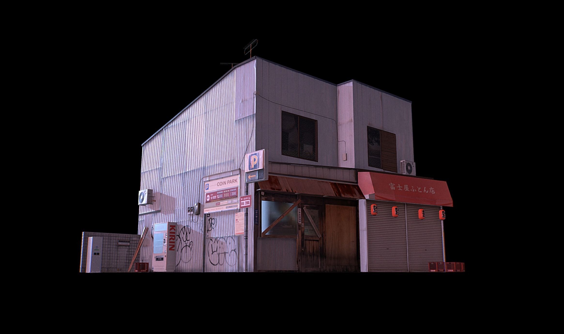 Tokyo Buildings Collection Low-poly 3D model_10