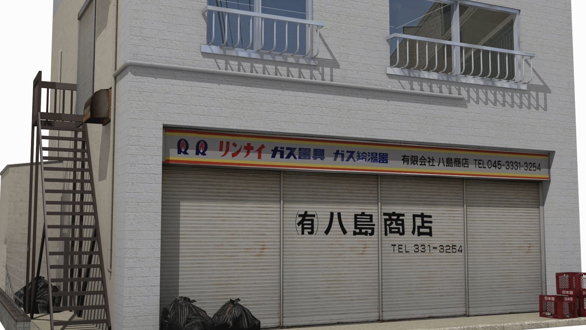 Tokyo Buildings Collection Low-poly 3D model_46