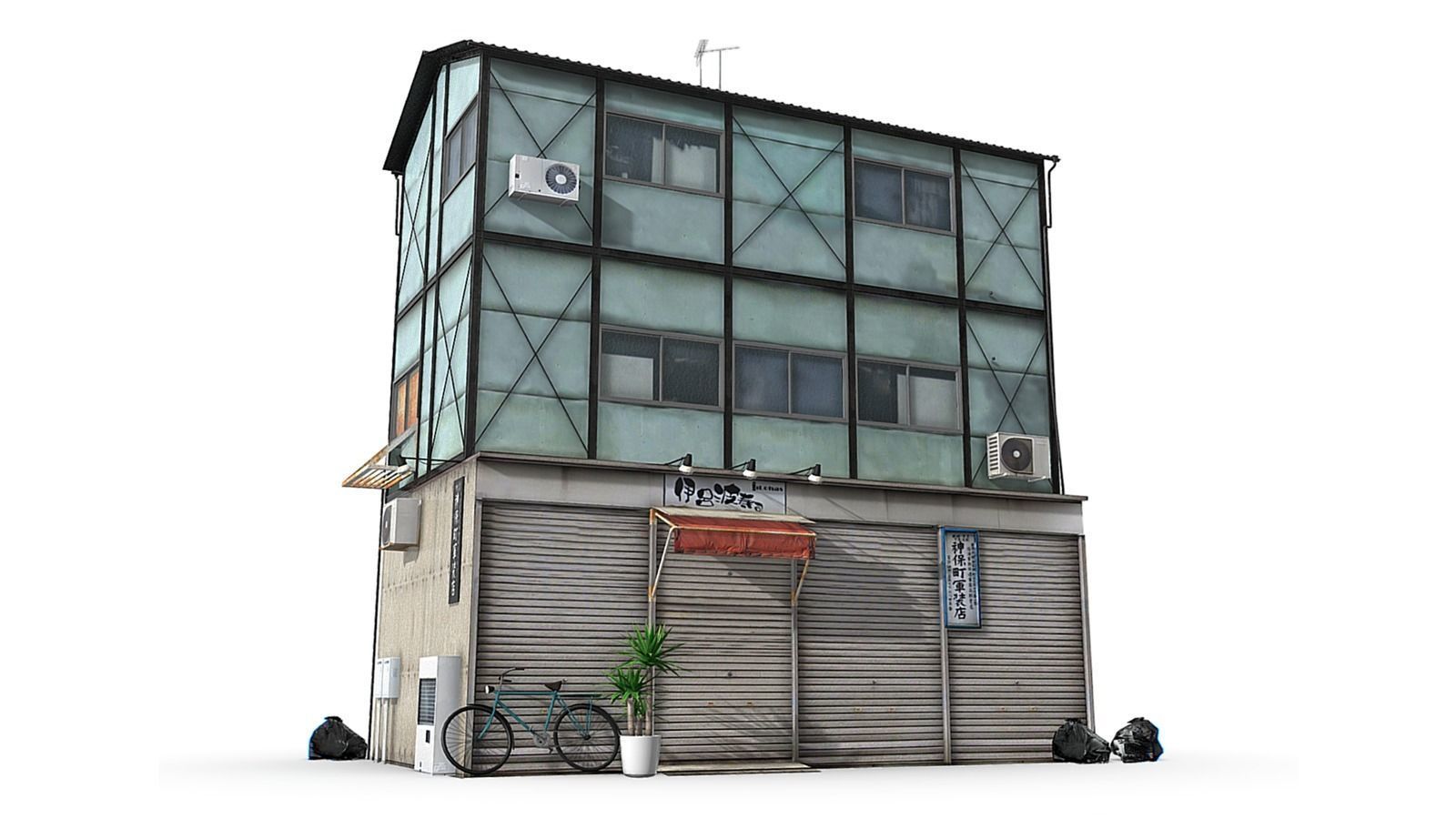 Tokyo Buildings Collection Low-poly 3D model_2