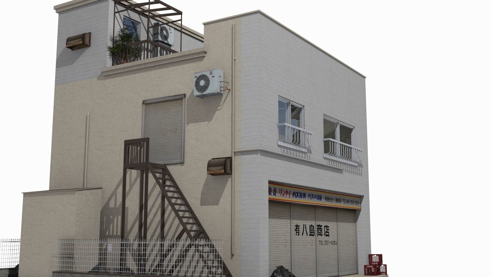 Tokyo Buildings Collection Low-poly 3D model_48