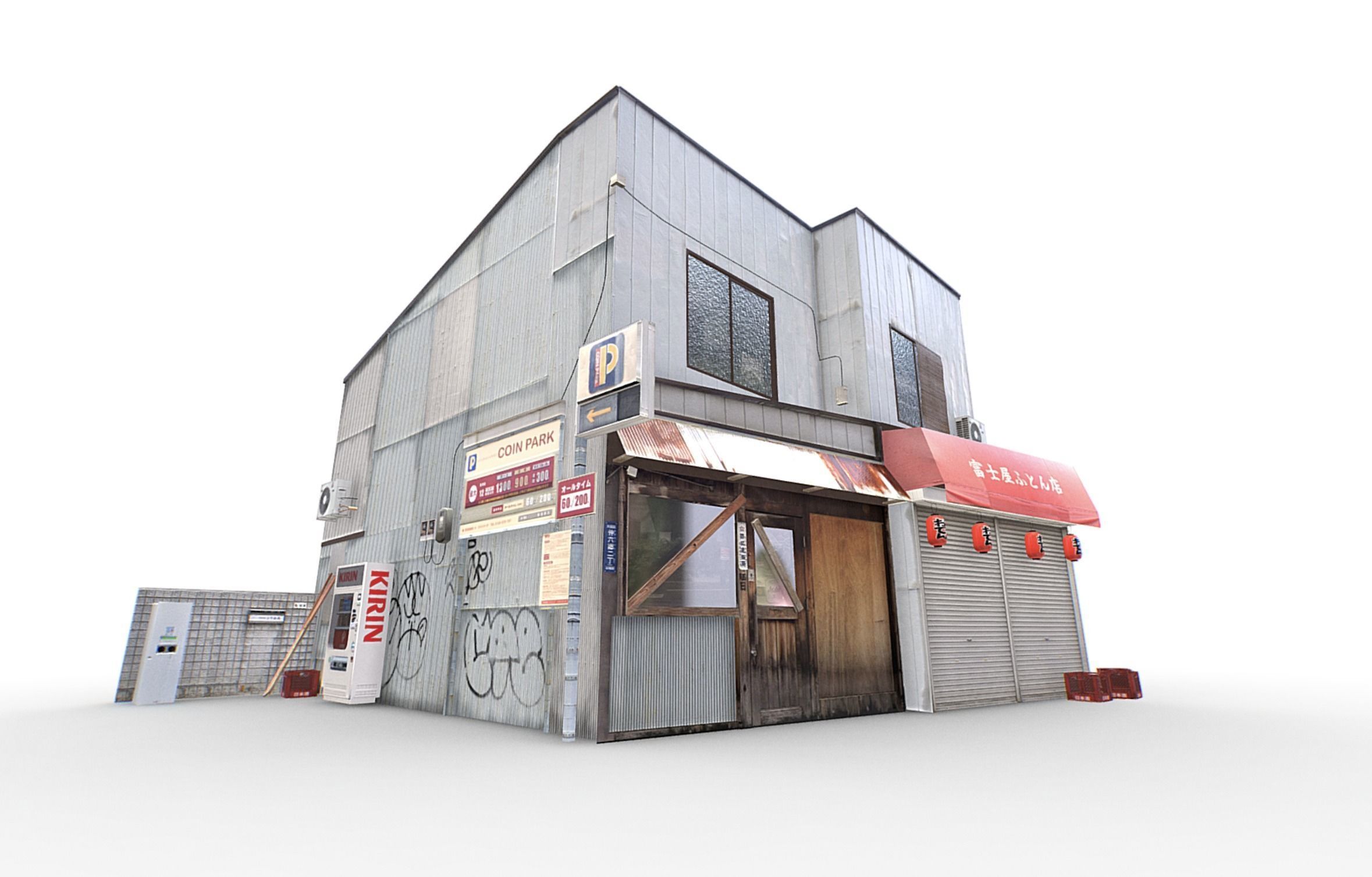 Tokyo Buildings Collection Low-poly 3D model_8