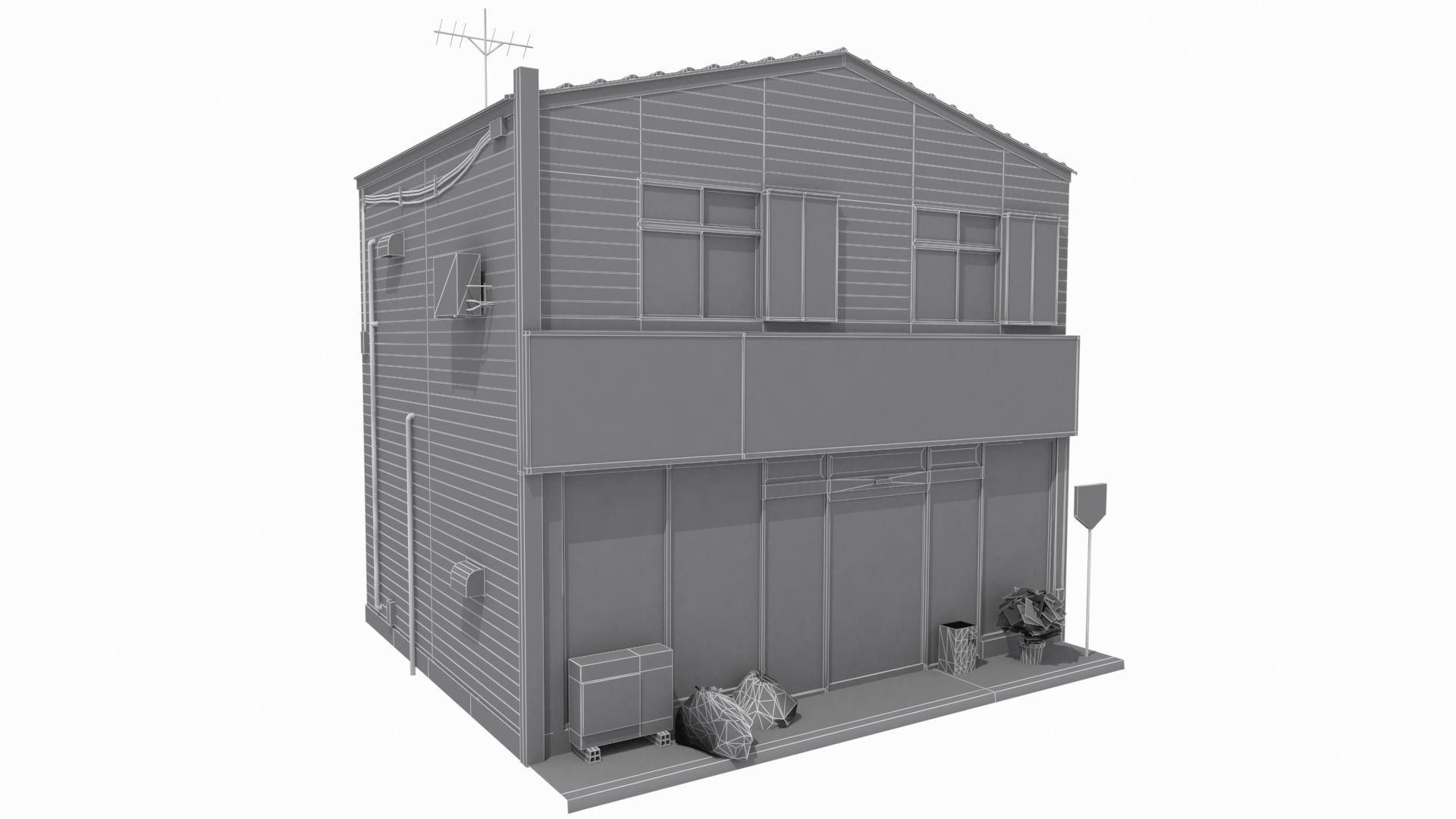 Tokyo Buildings Collection Low-poly 3D model_39