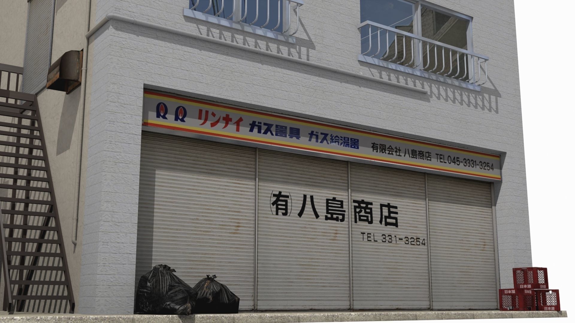 Tokyo Buildings Collection Low-poly 3D model_47