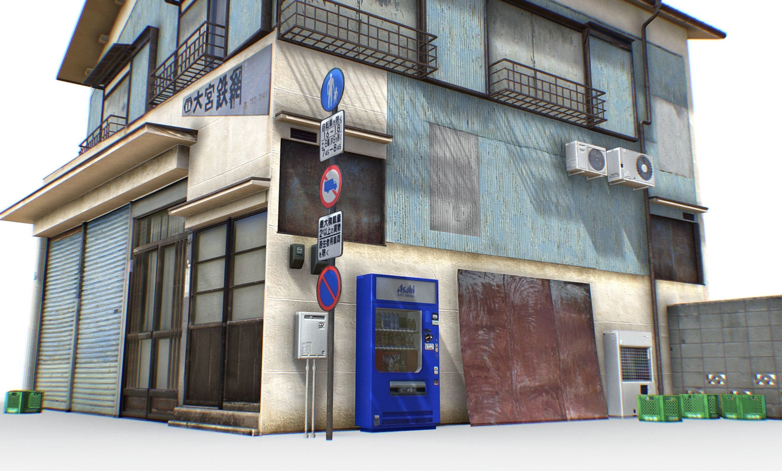 Tokyo Buildings Collection Low-poly 3D model_30