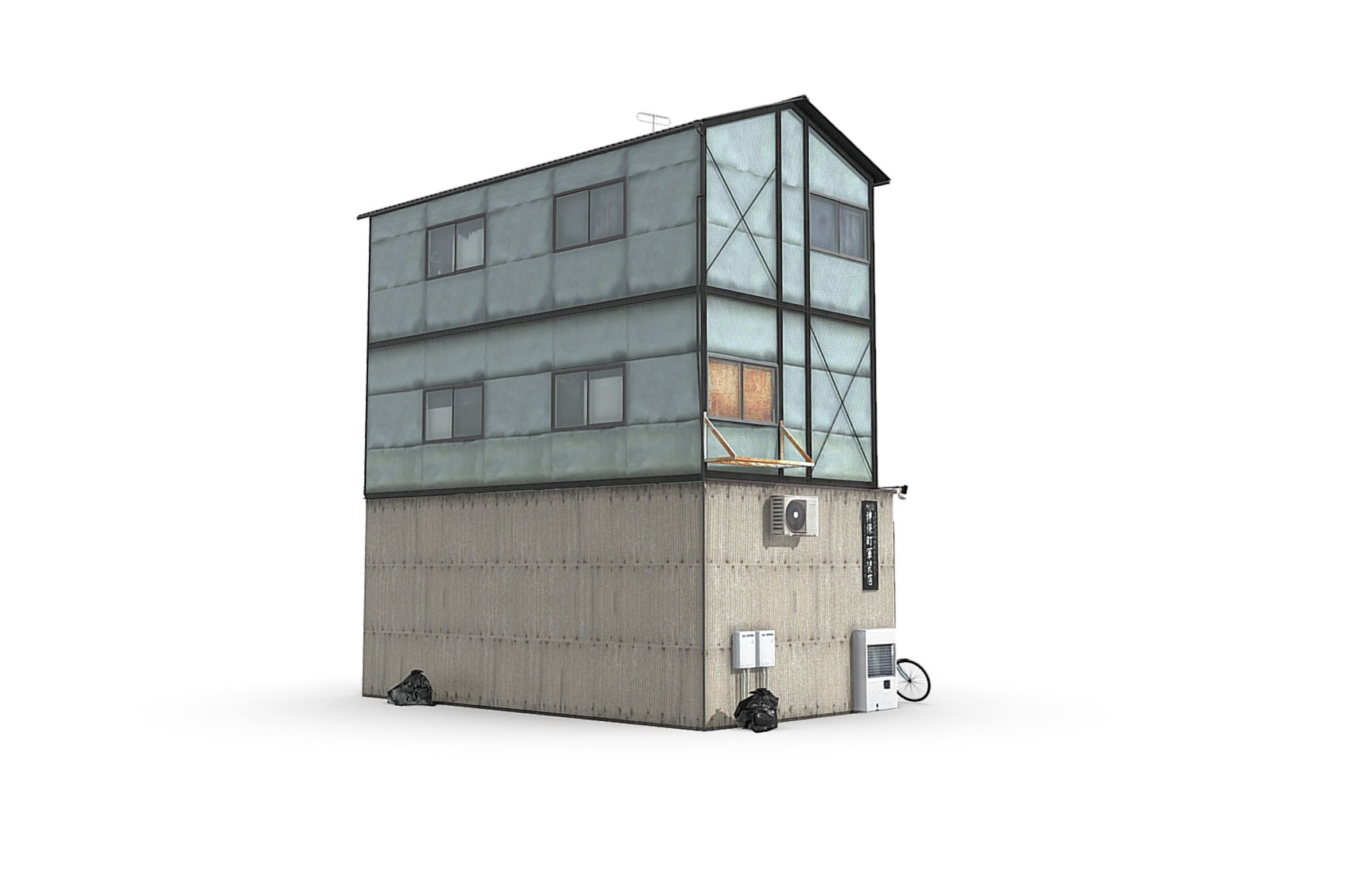 Tokyo Buildings Collection Low-poly 3D model_19