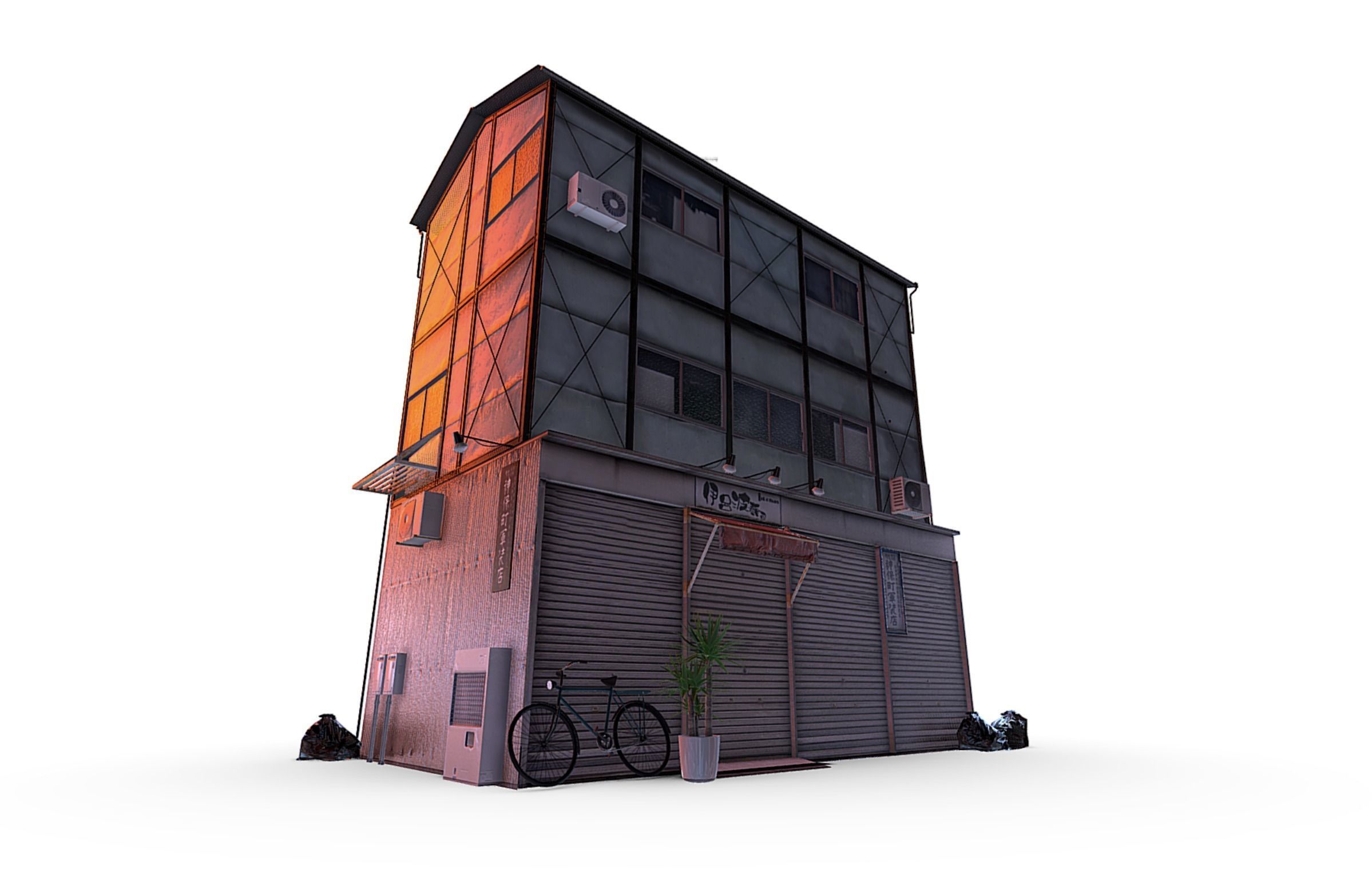 Tokyo Buildings Collection Low-poly 3D model_18