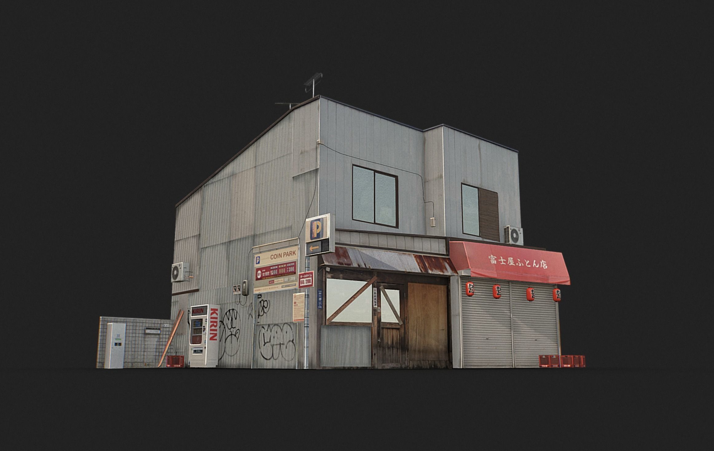 Tokyo Buildings Collection Low-poly 3D model_9