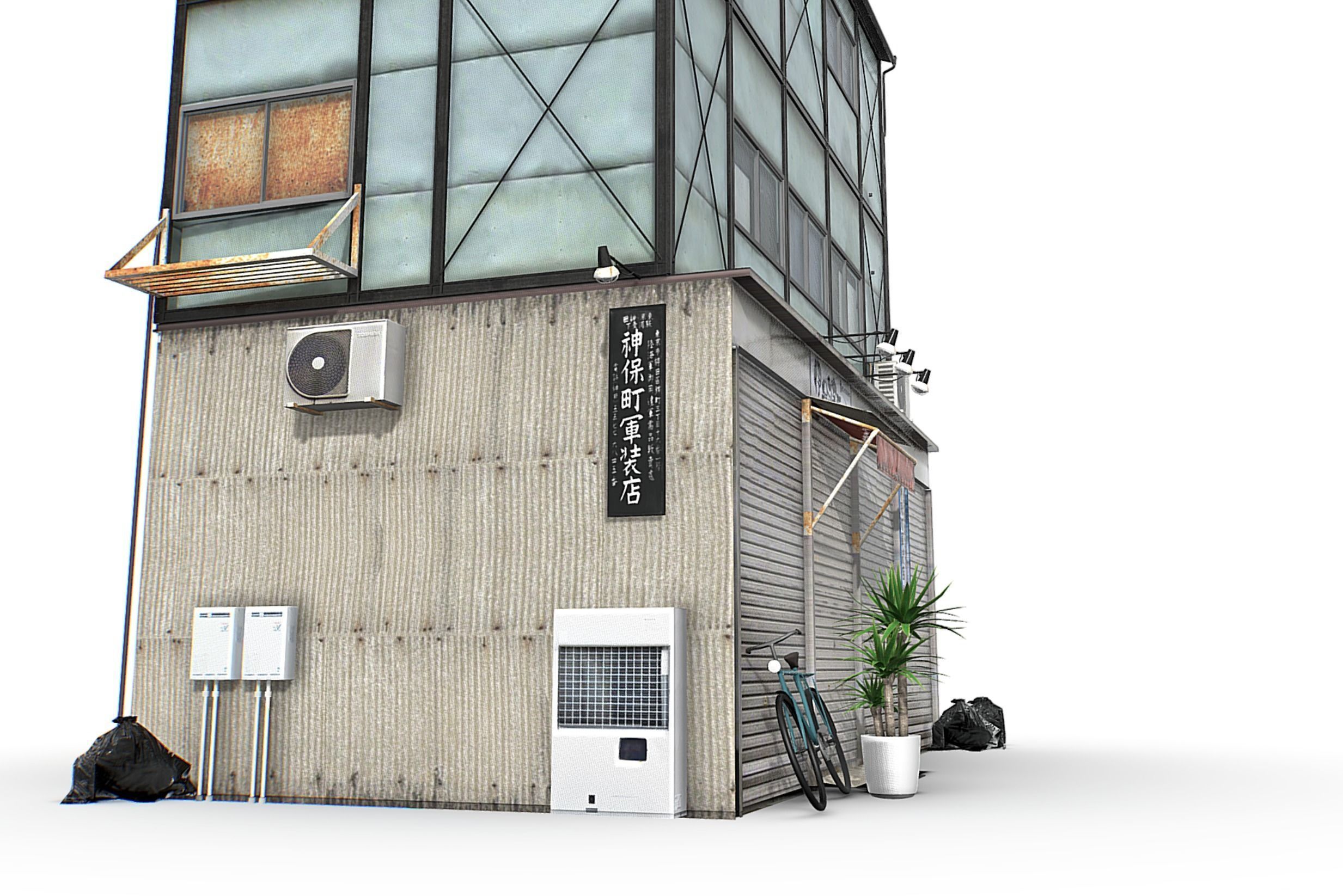 Tokyo Buildings Collection Low-poly 3D model_16