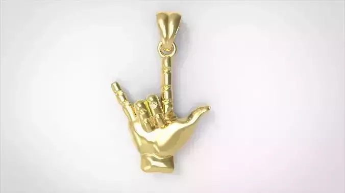  Love You Sign Pendant Necklace Jewelry Charm