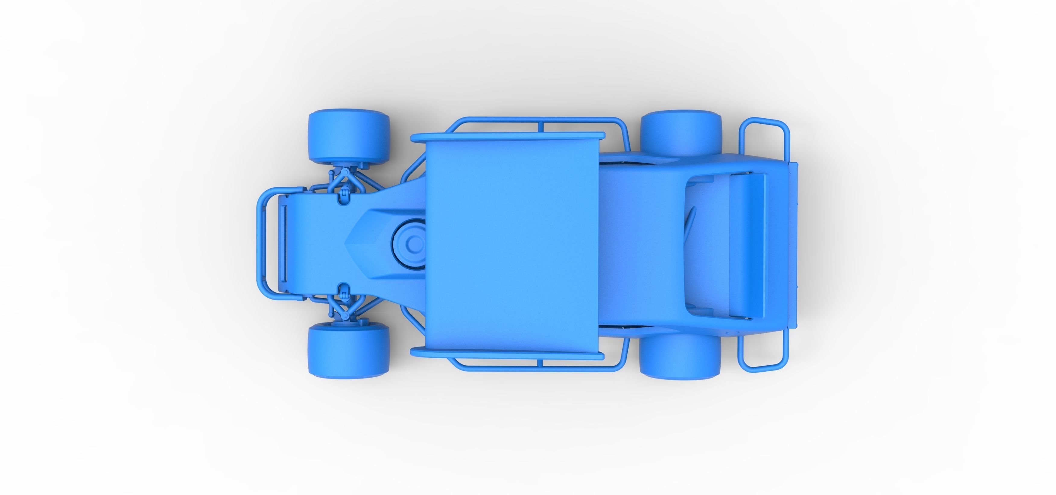 Vintage Asphalt Modified stock car V2 with wing Scale 1 to 25 3D print model_28